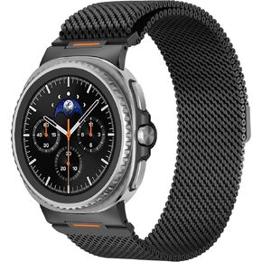 Rugged Stainless Steel Milanese Loop Compatible for Samsung Galaxy Watch Ultra 2/1 47mm /Galaxy Watch9/8/8 Classic, Strong Magnetic Clasp Metal Strap, Adjustable Milanese Mesh Band for Men Women in Saudi Arabia