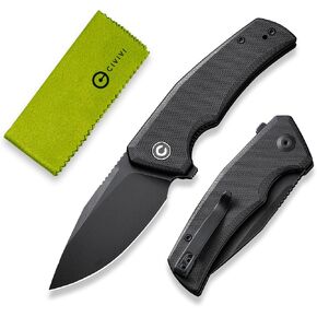 CIVIVI Pocket Knife for EDC, Regulatron Folding Knife for Men with Flipper Opener, Liner Lock, 2.98" Nitro-V Blade Micarta Handle for Camping, Hunting C23006-2 in Saudi Arabia