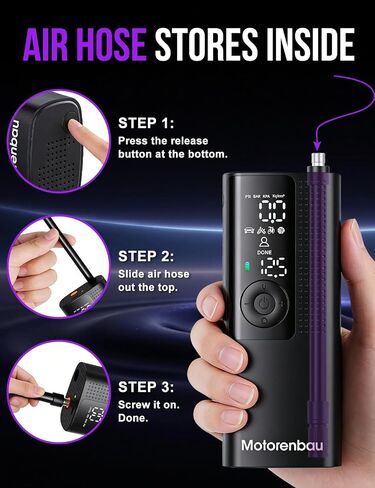 Tire Inflator Portable Air Compressor, 3X Faster Inflation in Kuwait