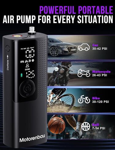 Tire Inflator Portable Air Compressor, 3X Faster Inflation in Kuwait