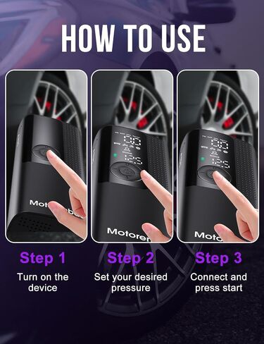 Tire Inflator Portable Air Compressor, 3X Faster Inflation in Kuwait