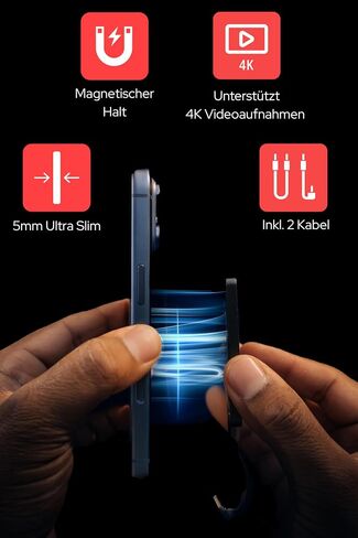 Verbatim Snapback SSD 512GB, Magsafe, External SSD, Supports Apple ProRes 4K, USB 3.2 Gen 2x2, up to 2050MB/s Read & Write, External Hard Drive with 2 USB-C Cables, for iPhone 17, Android, PC & Mac in Saudi Arabia