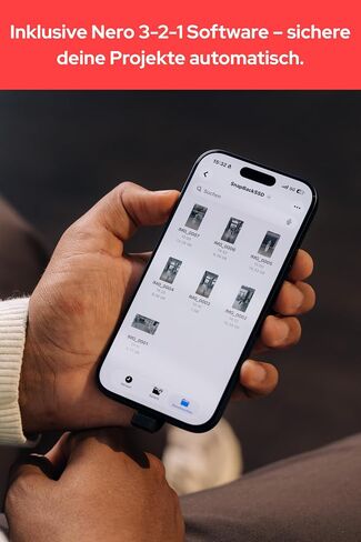 Verbatim Snapback SSD 512GB, Magsafe, External SSD, Supports Apple ProRes 4K, USB 3.2 Gen 2x2, up to 2050MB/s Read & Write, External Hard Drive with 2 USB-C Cables, for iPhone 17, Android, PC & Mac in Saudi Arabia