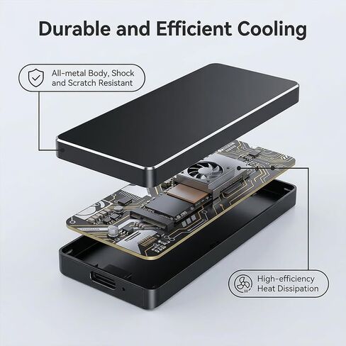 Portable Mobile Intelligent Backup Disk, 64 GB High Capacity External Storage for Photos Videos, USB 3.1 Type-C Interface Memory Extender, Black in Saudi Arabia