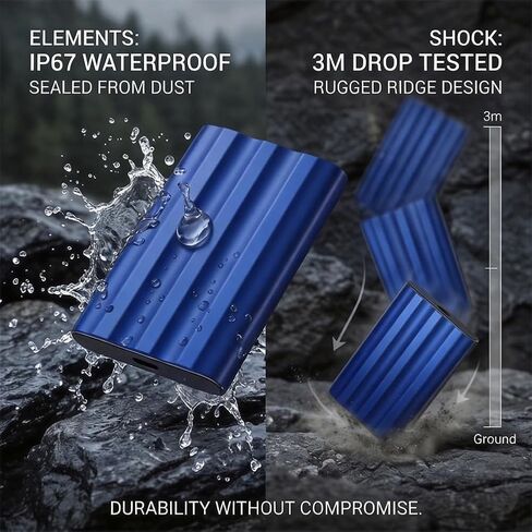 64GB Portable Memory Expander, External Solid State Driv - IP65 Water & Dust Resistant,Fast Transmission Storage Upgrade/Blue in Saudi Arabia