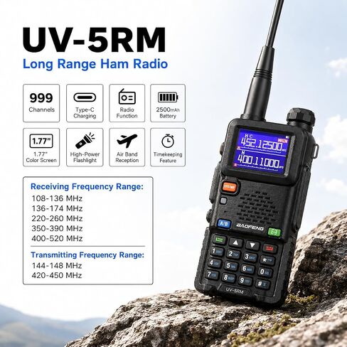 BAOFENG Radio UV-5RM 10W Ham Radio Handheld,UV5R Long Range Walkie Talkie in Saudi Arabia