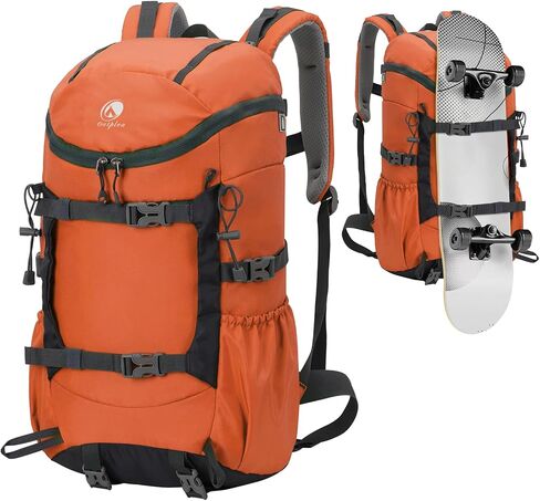 Skateboard Backpack for Men, 30L Waterproof Hiking Backpack, Black in Kuwait