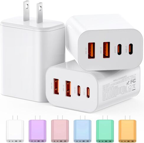 USB Charger Block 40W Charging Block Type C Charger Multiport Power 3Pack in Kuwait