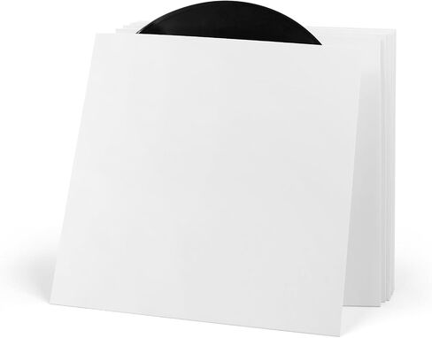 10" White Vinyl Record Outer Jackets – Anti-Static, 350gsm Blank Cardboard Sleeves for 78 RPM Albums, 20 Pack in Saudi Arabia