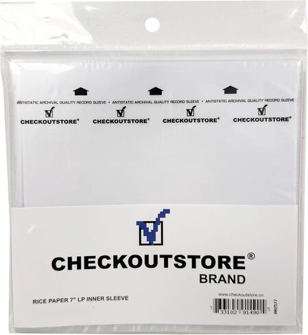Mediaxpo CheckOutStore 3 Ply Rice Paper Archival Quality Anti Static Record for 7" Vinyl 45 RPM (Inner Sleeves) (Pack of 300) in Kuwait