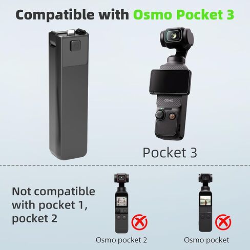 5000mAh Battery Handle Compatible with DJI osmo Pocket 3 in Kuwait
