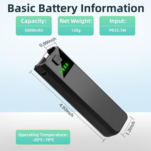 5000mAh Battery Handle Compatible with DJI osmo Pocket 3 in Kuwait