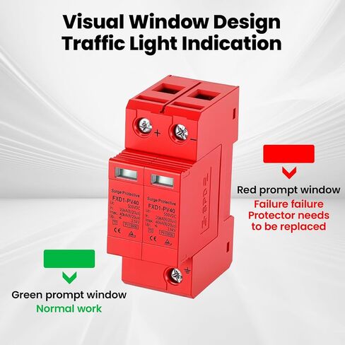 2P أجهزة الحماية 2 قطعة SPD 40KA DC صواعق ضوئية مع حماة عن بعد (DC 500V) in Kuwait