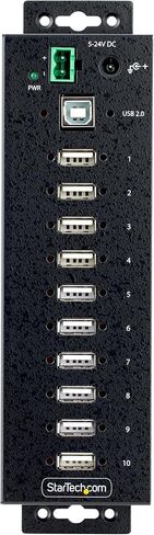 StarTech 10-Port Industrial USB 2.0 Hub, Rugged, TAA (USB210AIND-USB-A-HUB) in Saudi Arabia