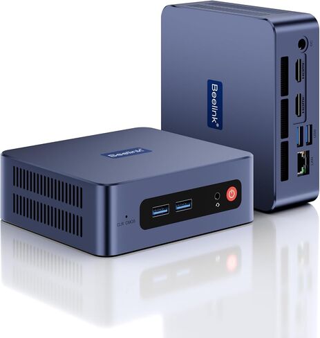 Beelink Mini PC, Intel 12th Gen Alder Lake- N95(up to 3.4GHz), 8GB DDR4 RAM 256GB M.2 SSD, Mini S12 Desktop Mini Computer Supprot Dual HDMI/USB3.2/WiFi 6/BT5.2 for Home/Office in Saudi Arabia