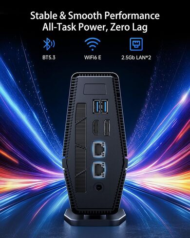 Mini PC LED Display AMD Ryzen 7 8745HS 16GB DDR5 1TB SSD Dual 2.5G LAN in Saudi Arabia