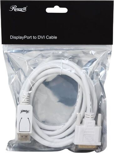 Rosewill 6-Feet 28AWG DisplayPort to DVI Cable, White (RCDC-14006) in Kuwait