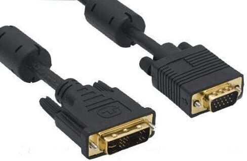 Kentek 10 feet FT DVI Analog 12+5 pin DVI-A Male to HD-15 HD15 VGA Male 28 AWG with EMI Ferrite Filters Cable Cord Black Monitor PC MAC TV LCD in Saudi Arabia