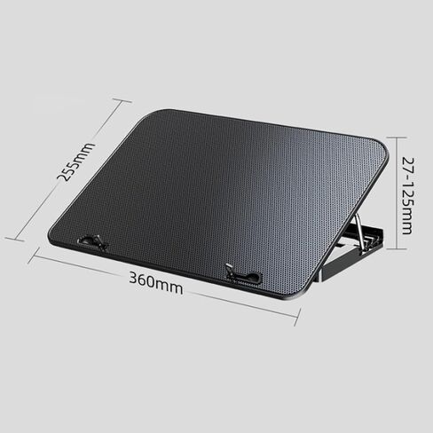 Tyenaza Laptop Cooling Pad, 12"-17" Laptop Cooler with 6 High Speed Fans, Height Adjustable Black Notebook Cooler Cooling Stand in Saudi Arabia