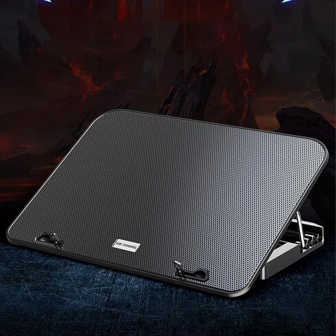 Tyenaza Laptop Cooling Pad, 12"-17" Laptop Cooler with 6 High Speed Fans, Height Adjustable Black Notebook Cooler Cooling Stand in Saudi Arabia