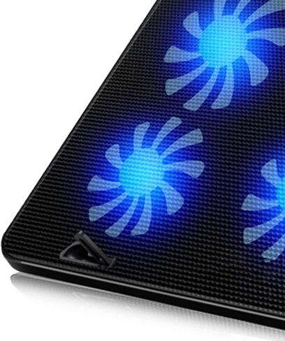 Tyenaza Laptop Cooling Pad, 12"-17" Laptop Cooler with 6 High Speed Fans, Height Adjustable Black Notebook Cooler Cooling Stand in Saudi Arabia