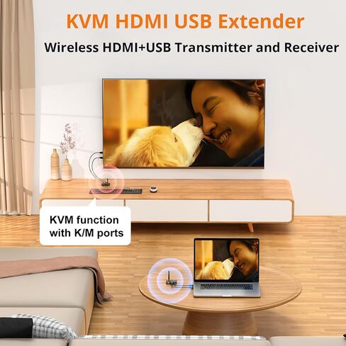 جهاز إرسال واستقبال لاسلكي KCEVE HDMI KVM بطول 200 متر/660 قدم in Kuwait