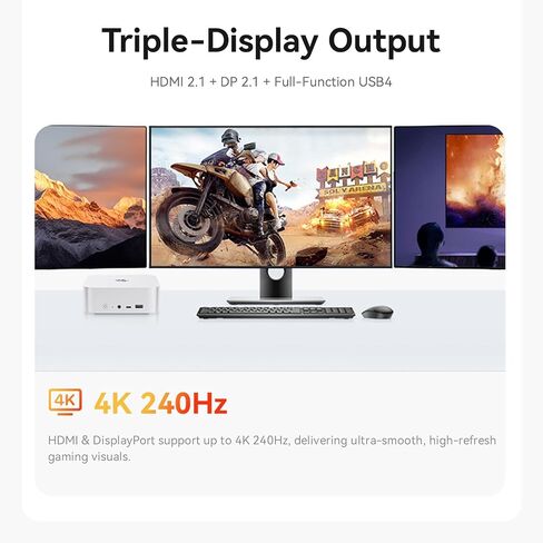 Beelink SER9 MAX Mini PC, AMD Ryzen 7 H 255(up to 4.9GHz) 8C/16T in Saudi Arabia