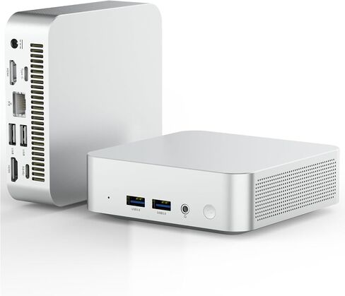 Mini PC Intel N3160(4C/4T) 8GB RAM 128GB SSD(Support 2T) windows/RJ45 LAN 1000M/USB*4/USB-C*2 /HDMI*2 4K Dual Display 2.4G/5G WiFi & BT4.2 Mini Desktop Computer for Home/Office/Business in Kuwait