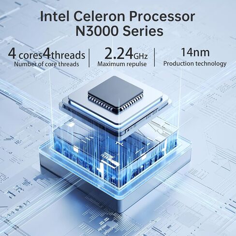 Mini PC Intel N3160(4C/4T) 8GB RAM 128GB SSD(Support 2T) windows/RJ45 LAN 1000M/USB*4/USB-C*2 /HDMI*2 4K Dual Display 2.4G/5G WiFi & BT4.2 Mini Desktop Computer for Home/Office/Business in Kuwait