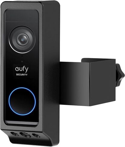 حامل جرس باب فيديو مضاد للسرقة لجرس الباب Eufy E340 فقط، دعامة تثبيت على الباب بدون حفر لكاميرا جرس الباب Eufy، مجموعات جرس باب الشقة لغرفة الإيجار المنزلية، لا يحجب مستشعر الحركة in Kuwait