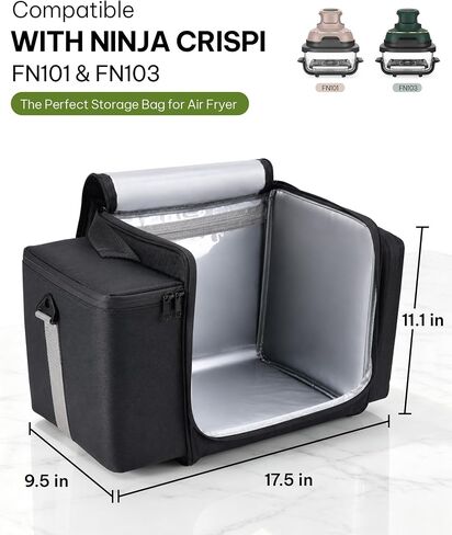 FANGSUN Carrying Case for Ninja Crispi Air Fryer, 4QT & 6-Cup Container in Kuwait