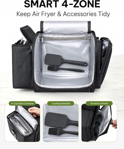 FANGSUN Carrying Case for Ninja Crispi Air Fryer, 4QT & 6-Cup Container in Kuwait