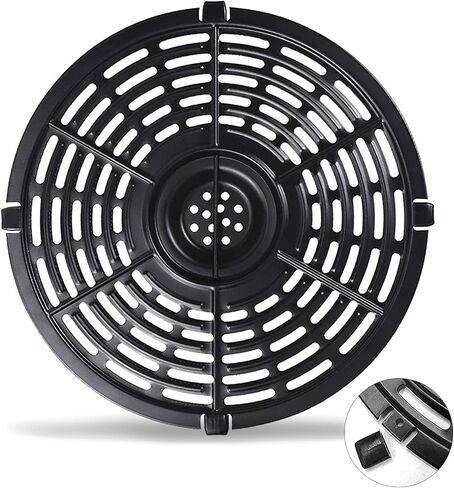 Air Fryer Grill Pan, 7.87'' Round Accessories Rack Replacement Parts Grill Crisper Plate Tray for Chefman 3.6QT Ultrean 4.2QT Power XL 4QT Emeril Lagasse 4QT Instant Pot Duo Crisp Air Fryer in Saudi Arabia