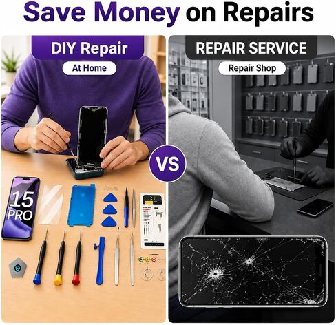 LMQ for iPhone 15 Pro Screen Replacement 6.1'' LCD with Repair Tool Kits in Saudi Arabia
