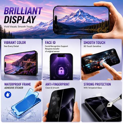 LMQ for iPhone 15 Pro Screen Replacement 6.1'' LCD with Repair Tool Kits in Saudi Arabia