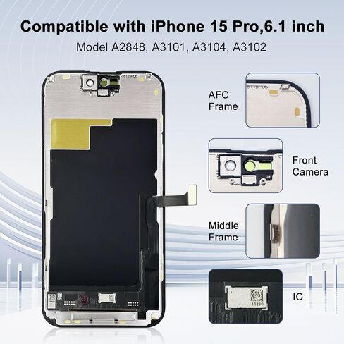 LMQ for iPhone 15 Pro Screen Replacement 6.1'' LCD with Repair Tool Kits in Saudi Arabia