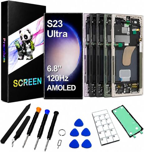 for Galaxy S23 Ultra AMOLED Screen Replacement with Frame and Tools in Kuwait