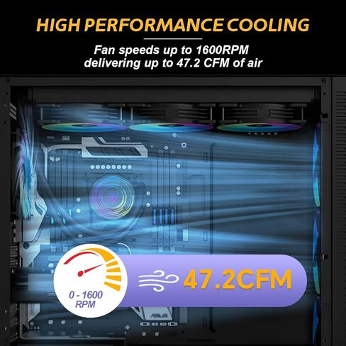 مراوح ARGB مقاس 120 مم، 4PIN PWM، حافظة كمبيوتر تبريد تصل إلى 1600 دورة في الدقيقة لوحدة المعالجة المركزية، مراوح كمبيوتر ألعاب هيدروليكية هادئة، 3 عبوات Ventiladores PC لحالة الكمبيوتر والمبرد in Kuwait