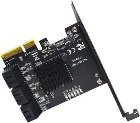 بطاقة توسيع PCIe x4 ASM1166 ذات 6 منافذ SATA 3.0 بسرعة 6 جيجابت في الثانية in Kuwait