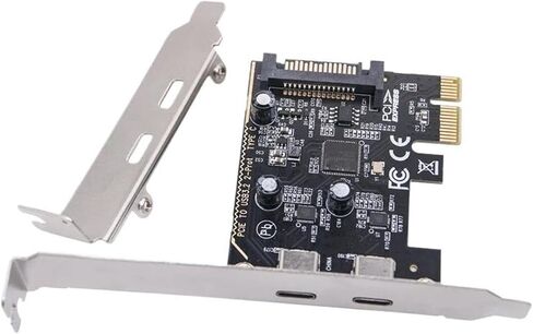 بطاقة PCIe x1 ASM1042 Dual USB3.2 Gen1 بسرعة 5 جيجابت في الثانية من النوع C in Kuwait