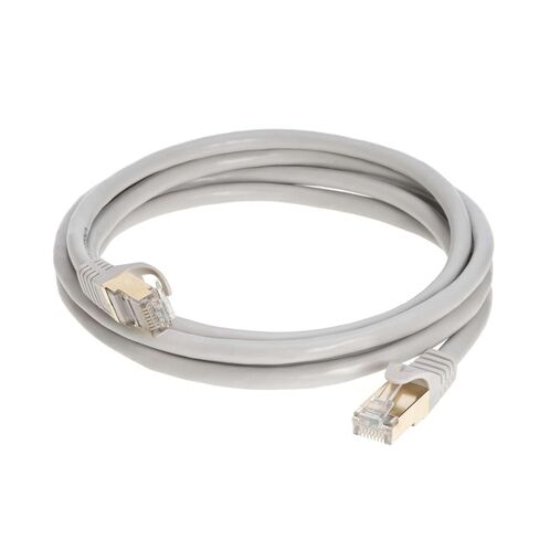 Cat 7 Ethernet Patch Cable - 6ft, Stranded, 600MHz, 26AWG, Pure Bare Copper, Flexboot Shielded Category 7 Ethernet Cable, Light Gray in Kuwait