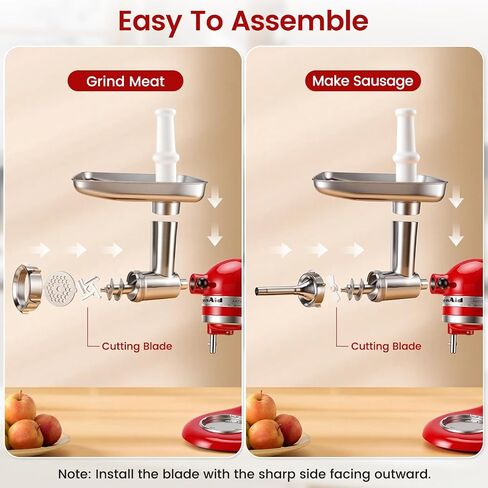 Stainless Steel Meat Grinder Attachment for KitchenAid Stand Mixer in Kuwait