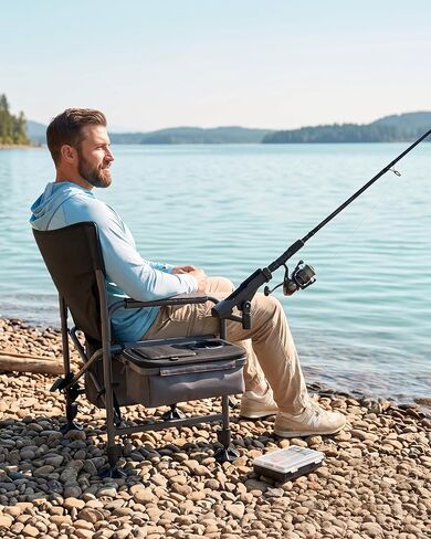 Portal Fishing Chair with Rod Holder,Folding Camping Chair in Kuwait