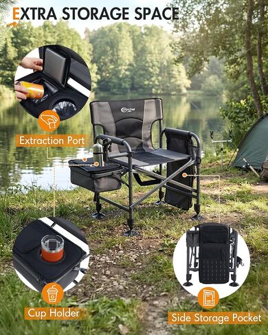 Portal Fishing Chair with Rod Holder,Folding Camping Chair in Kuwait
