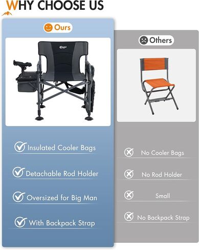 Portal Fishing Chair with Rod Holder,Folding Camping Chair in Kuwait