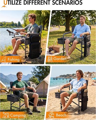 Portal Fishing Chair with Rod Holder,Folding Camping Chair in Kuwait