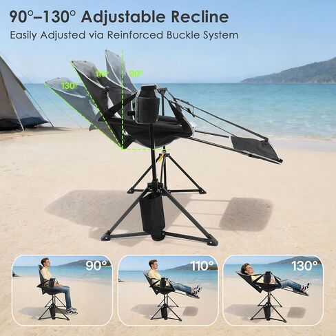 Suteck Hammock Camping Chair with Footrest,500LBS Oversized Swinging Chairs in Kuwait