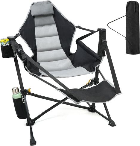 Suteck Hammock Camping Chair with Footrest,500LBS Oversized Swinging Chairs in Kuwait