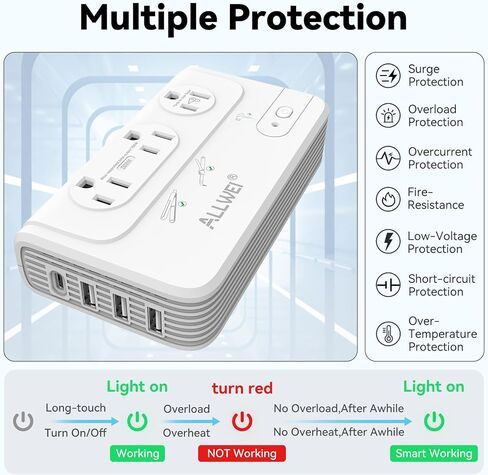 ALLWEI 2000W Voltage Converter 220V to 110V Travel Adapter in Saudi Arabia