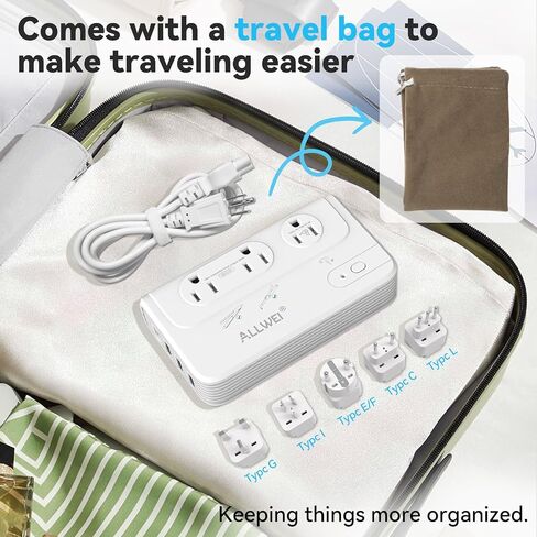 ALLWEI 2000W Voltage Converter 220V to 110V Travel Adapter in Saudi Arabia